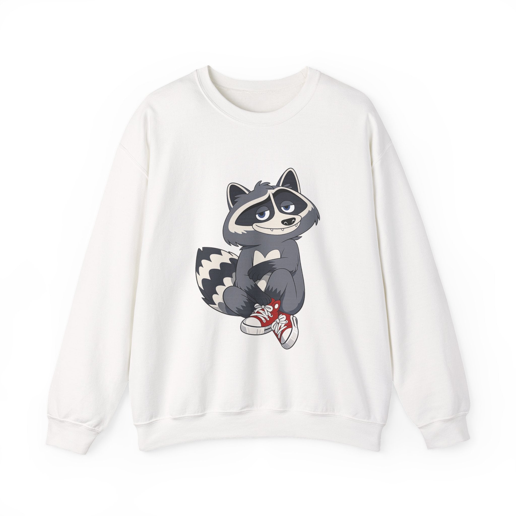 Ray Raccoon White Sweatshirt