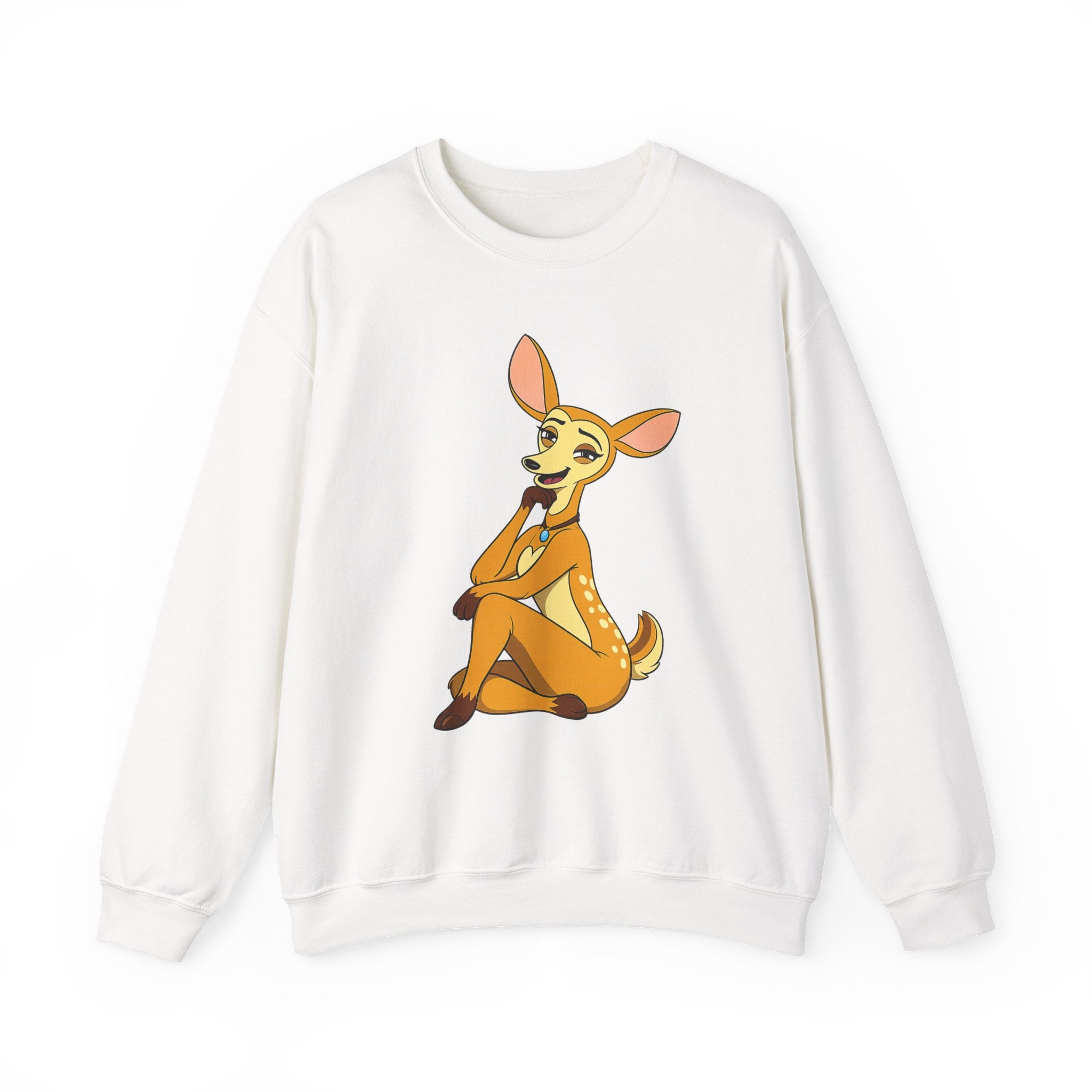 Fawn Deer White Sweatshirt