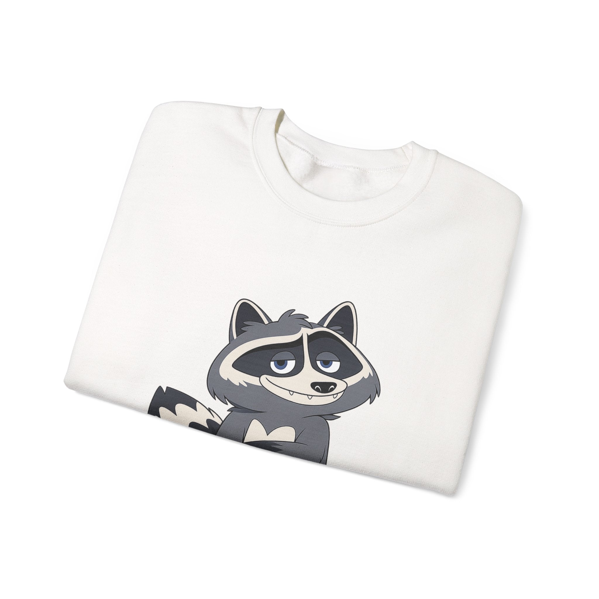 Ray Raccoon White Sweatshirt