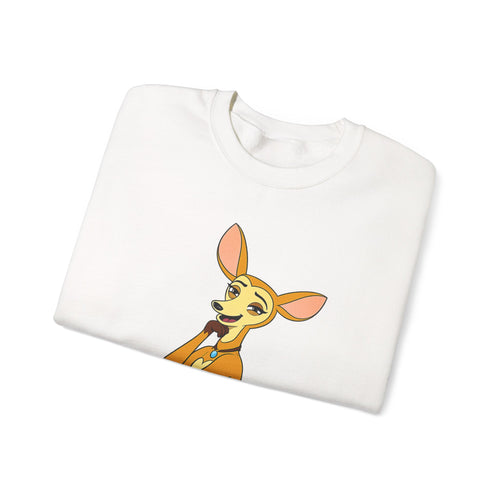 Fawn Deer White Sweatshirt